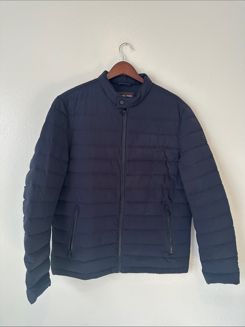 Michael Kors Men's Dark Navy Quilted Puffer Jacket